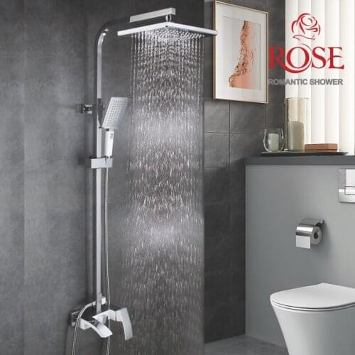 ROSE Shower system, shower set faucet wall bathroom, shower head, rainfall rain, top shower, brass faucet R1536F