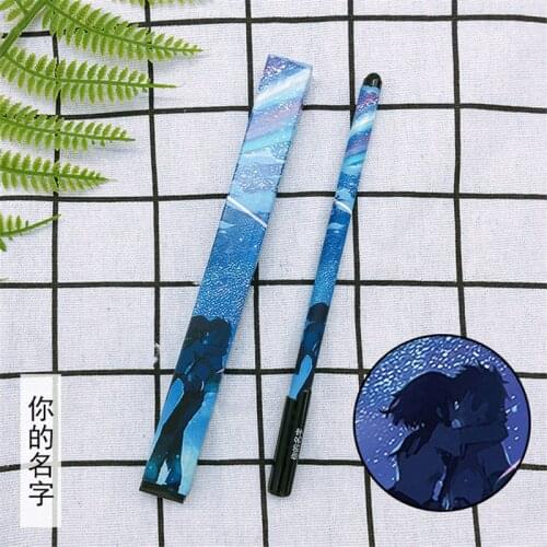 10 sets/lot Anime Your Name Gel pen movie Miyamizu Mitsuha Tachibana Taki Ballpoint Pen 0.5 Black refill Pens