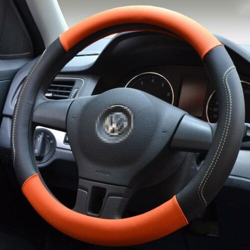 Universal Car Steering-wheel Cover 37CM-38CM Micro Fiber Leathe Car-styling Sport Auto Steering Wheel Covers Anti-Slip 15 inches