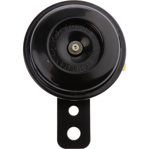 48V 0.2A Universal Super Loud Horn for Electric Bike Scooter Motorbike Bracket Black Shockproof Anti-corrosive Trumpet