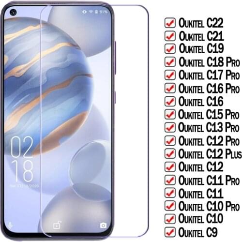 Glass For Oukitel C 22 21 19 12 11 10 9 12 17 16 13 15 18 Pro Plus Cover Screen Protector Film For Oukitel C21 C19 C18 Pro Glass