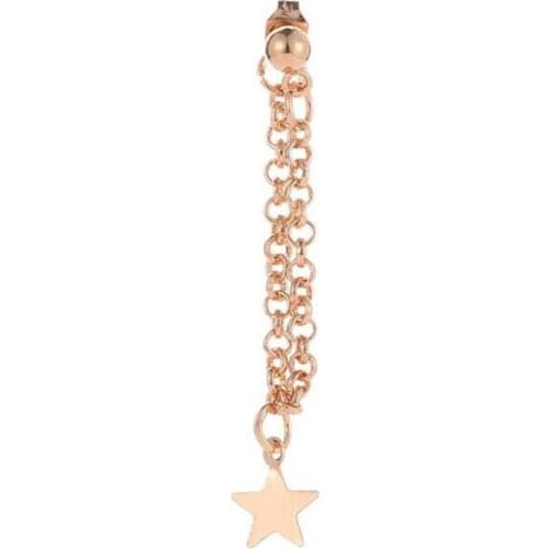 Gold Color Alloy Star Chain Tassel Earrings for Women Star Hanging Pendant Drop Earrings Ear Rings Brincos Oorbellen Jewelry