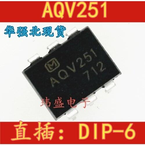 10pcs AQV251 DIP6 AQV251A