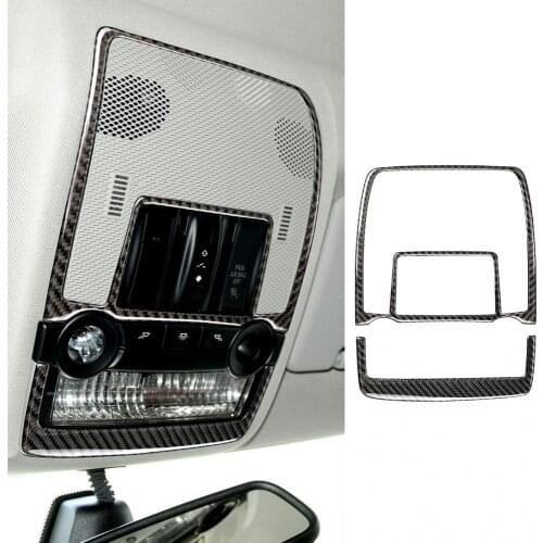 2Pcs Reading Light Frame Decor Cover Trim Interior Sticker for BMW E70 E71 X5 X6