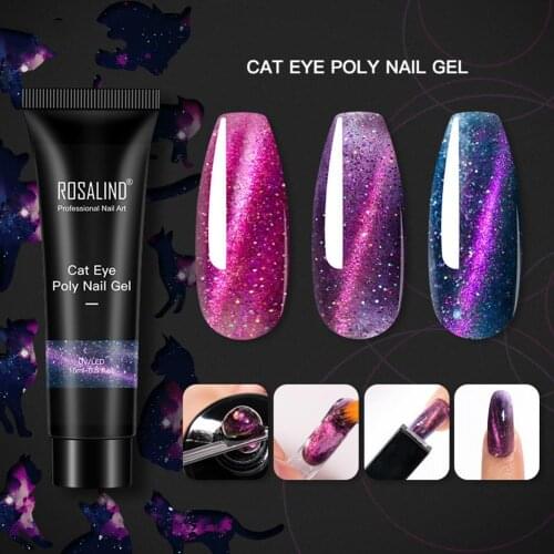 3pcs/set 45ml Flash Cat Eye Nail Gel Set Glitter Nail Extension Gel UV/LED Lamp Nail New Crystal Fast Extension Glue 2020