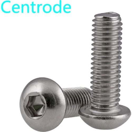 304 Stainless steel round head hexagon socket screw pan head hexagon socket bolt 2#-56 10#-24 10Pcs