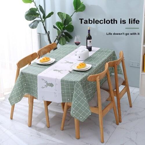 90/180cm Rectangular Table Cloth Waterproof Cover Printed Tablecloth Dustproof Dining Manteles Coffe Table Cover Kitchen Decor