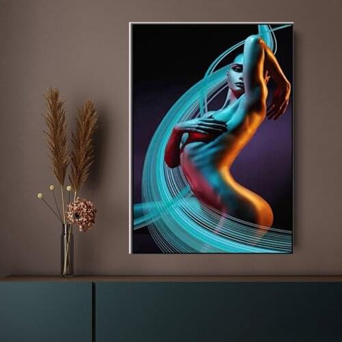 Abstract Sexy Charming Woman Body Art Posters and Prints Canvas Painting Print Wall Art for Living Room Home Decor