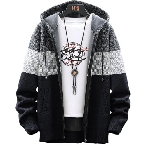 Acacia Person Men's Cardigans With A Hood