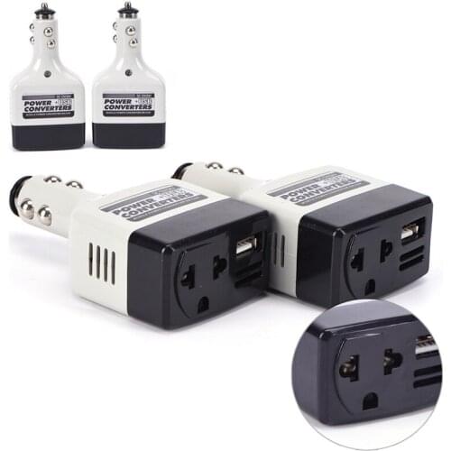 Auto Charger 220V Mobile Charger Power With USB Adapter DC 12V To AC Converter