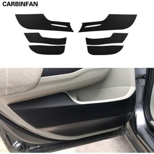 Car Styling Side Door Inner Decal Anti-kick Protective Carbon fiber Flim Sticker For 2012 2013 2014 2015 Honda Civic 9th
