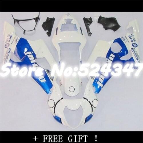 B Injection Fairing Kit Fits For GSXR1000 K3 2003-2004 GSXR 1000 03-04 Blue White