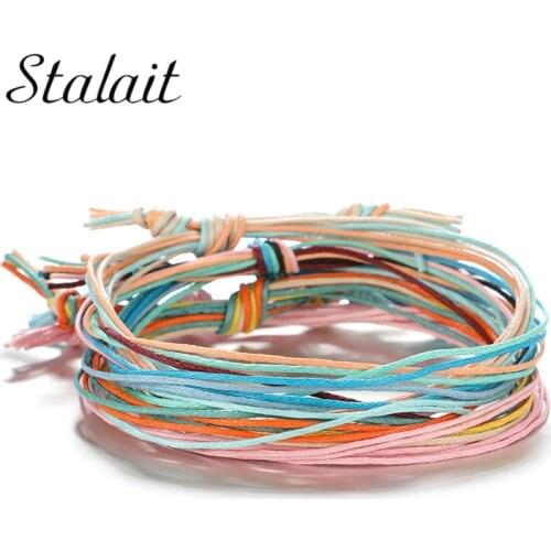 Friendship Bracelets Bohemian Charm Colorful String Multilayer Jewer Handmad Knot Rope Bracelet Set For Women new arrival