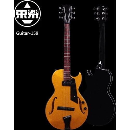 Wooden Handcrafted Miniature Guitar Model guitar-159 Guitar Display with Case and Stand (Not Actual Guitar! for Display Only!)