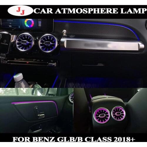 For Mercede GLB class 64 color Inter door Ambient light Ambient Light Car Turbine outlet led Luminous cover Co-pilot led trim