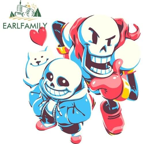 EARLFAMILY 13cm x 11.6cm for Undertale Camper Truck Decal DIY Anime Bumper Decoration Fashion Vinyl Waterproof Car Stickers