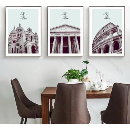 European Canvas Painting Poster and Print Gothic Style Architectures Quota The Beauty of The World for Home Rooms Wall Decoratio