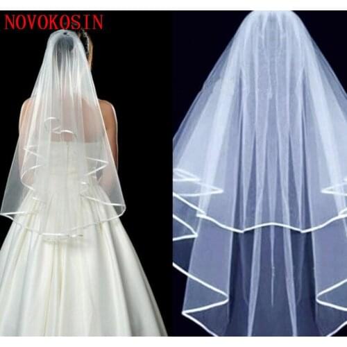 Hot Sale High Quality White Ivory 1.5 Meters Bridal Veils With Comb Two Layers In Stock Wedding Accessory Wedding Party Veil