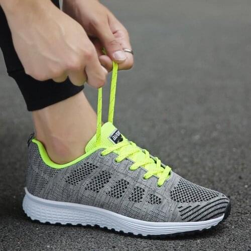 Summer Air Mesh Mens Sneakers Running Men Sports Shoes Man Sport Shoes Male Sporty Man Shoes Fitness Grey Green Trainers D-435