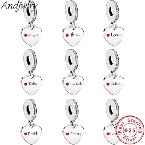 Fit Pandora Charms Bracelet Orignal 925 Sterling Silver New York London Charms Dangle Pendant Charm Beads DIY Jewelry Berloque