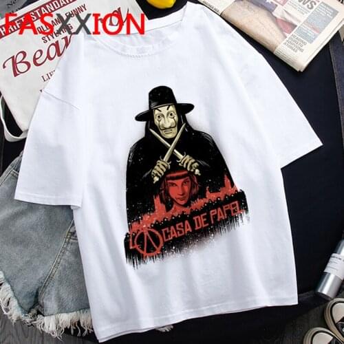 La Casa De Papel Money Heist the House of Paper Bella Ciao women plus size harajuku print couple clothes tumblr plus size