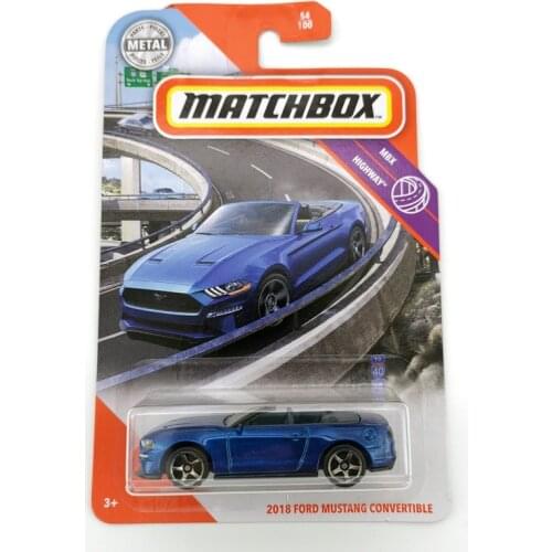 2020 Matchbox Car 1:64 Sports car 2018 FORD MUSTANG CONVERTIBLE Metal Material Body Race Car Collection Alloy Car Gift