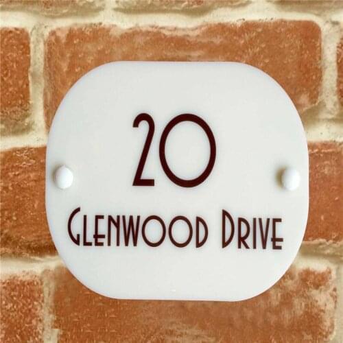 CHEAP HOUSE SIGN PLAQUE Personalized house number apartment number Door signs Address Door No. Street Name Acrylic DIY