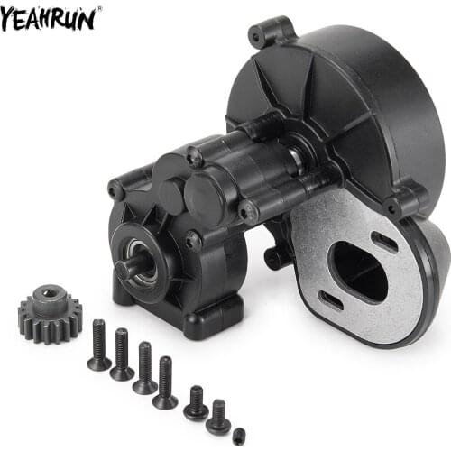 YEAHRUN Plastic Transmission Center Gearbox with Gear For 1/10 Axial SCX10 SCX10II 90027 90028 90047 RC Car Upgrade Parts