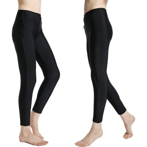 Swimming Trunks Nine Part Snorkeling Pants Waist Men Women Aerobics Thin Pants Jellyfish Pants Obesity Yoga Black