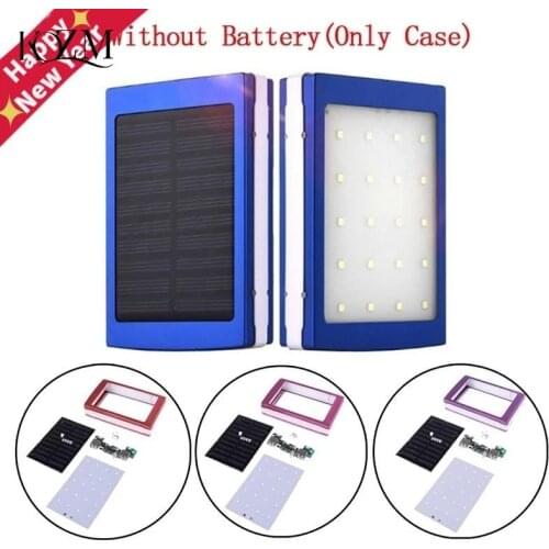 Portable 5x18650 Powerbank Pover Power Bank 18650 Solar Power Bank Case DIY Box Dual USB Kit Phone Charger Flashlight