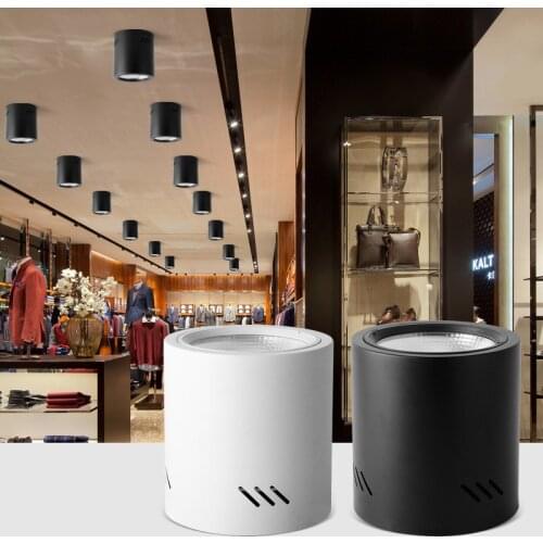 Surface Mounted Downlight 12W 15W 24W 36W 50W Dimmable cob downlight AC110/220V led ceiling light spot light with Driver