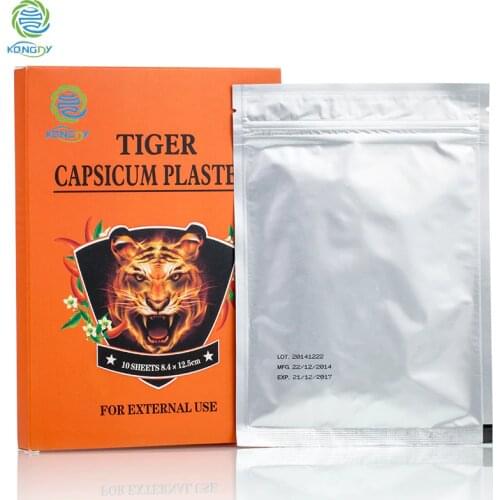 KONGDY Products Tiger Plaster for Relief Chronic Arthritis Back Pain 8.4*12.5 cm Hot Capsicum Plaster 10 Pieces/lot Health Care
