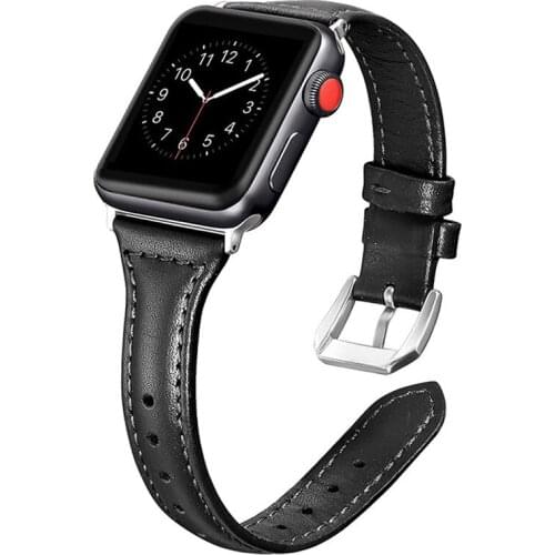 Women Strap for iWatch Series 6 SE Band 44mm 40mm 42mm 38mm Slim Soft Leather Bracelet for Apple Watch SE 6 5 4 3 2 1 Wristband