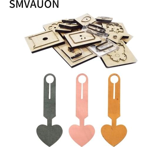 SMVAUON Wooden Die Cutting Diy heart-shaped Woollen yarn Storage ring Dies Fille Scrapbooking Suitable for die-cutting machines
