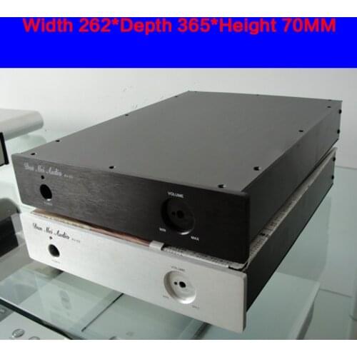 KYYSLB 262*365*70mm AV69 Tube Preamp Power Amplifier Chassis Box House DIY Enclosure with Feet Screws Amplifier Case Shell