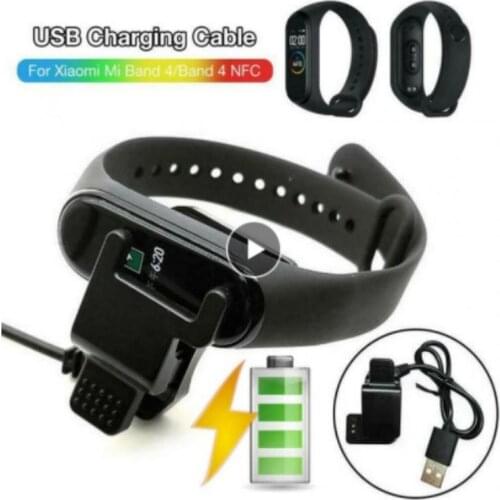 USB Charging Dock Cable Cord Charger Adapter For Mi Band 4 Bracelet Charging Clip Smart Watch Charger Smart Wearable Accessories