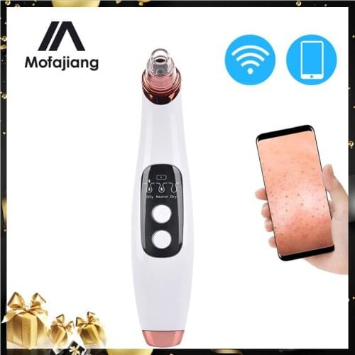 Electric Vacuum Suction Blackhead Remover Facial Pore Cleaner WiFi Wireless Camera Monitor Acne Pimple Black Head with Phone