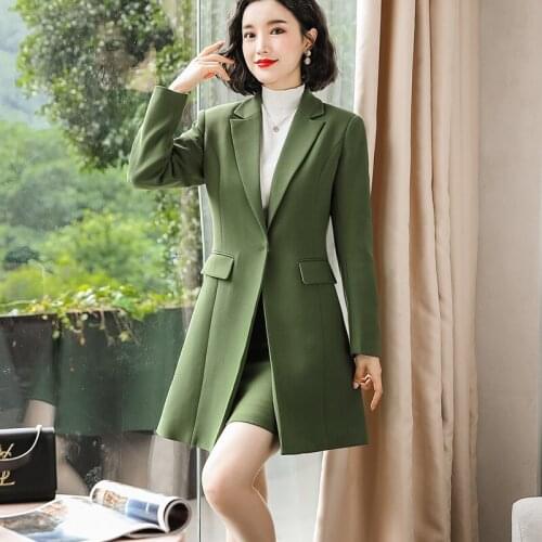 Women Candy Color Office Lady Plus Size Long Blazer Coat Simple Outerwear Trench with Pockets Fashion Style Winter Wear
