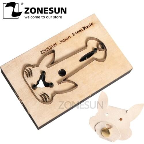 ZONESUN Rabbit Customized leather cutting die Leather DIY Craft wire earphone collector Wooden Template Punching Cutting Mould