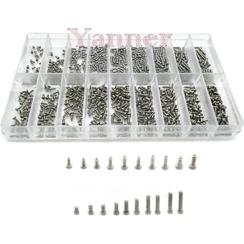 1000PCS Tiny Micro Screws for Eye Sun Glasses Watches Repair Tool Kit 18 Assortment