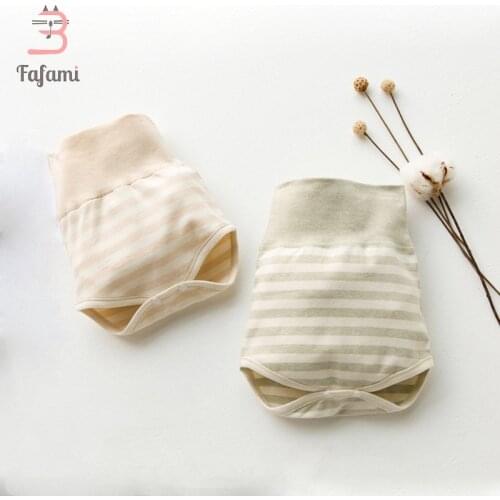 2 PCS/ LOT Babys Panties Organic cotton High Waist Underwear baby girl boy clothes newborn babies High waist pant christmas