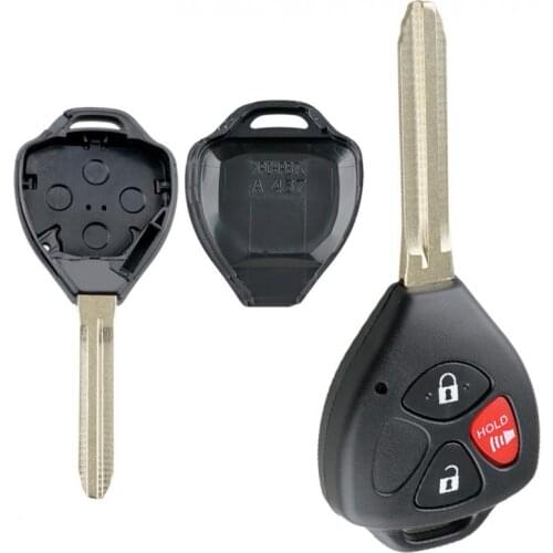 3 Buttons Uncut Car Remote Control Key Shell Case Smart Key Fob Case Key Shells Fit for Toyota Corolla RAV4 Yaris Venza tC xA xd