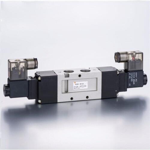 3/8" VF 3 position 5 way pilot-operated type close centre lead wire 300mm loking type B pneumatic solenoid valve coil 220V