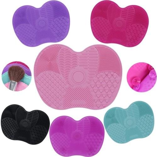 3pc 2019 New Make Up Washing Brush Silicone Brush Cleaner Cosmetic Gel Cleaning Mat Foundation Makeup Brush Cleaner Pad Board