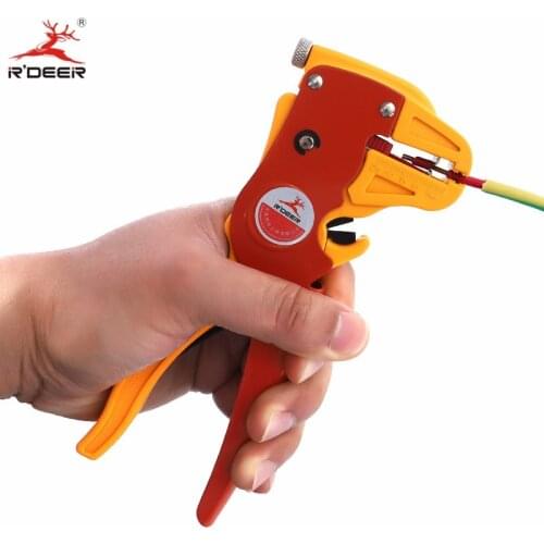 6.7" Wire Stripper Self-Adjusting 0.5-6mm Automatic Wire Cutter Flat-head Stripping Pliers 2 In 1 Electrician Multitool