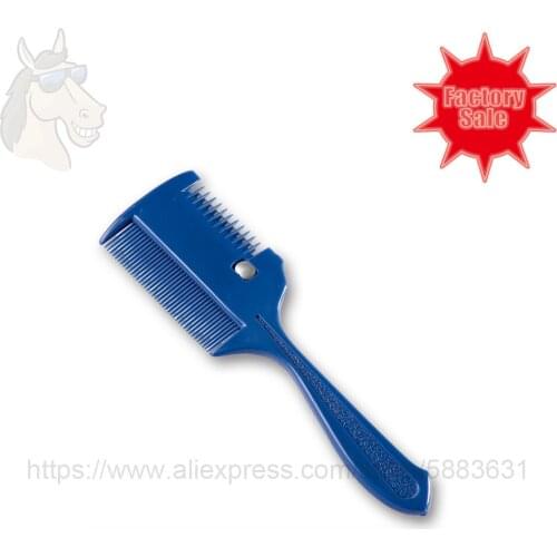 87 3003 Plastic trimming mane comb braiding with covert metal knives 18.5x4.6cm horse braiding comb grooming factory direct sale