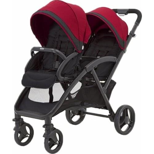 British Smart Baby Stroller Twin Stroller Front Back Seat Can Sit on Cart Double Car Big Child S1424 Twin Warrior Red