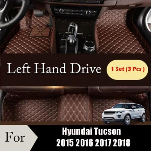 Car Floor Mats For Hyundai Tucson 3rd 2015 2016 2017 2018 Waterproof Anti-slip Front & Rear 3D Carpets Auto Interiors Rugs