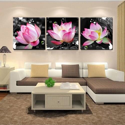 No Frame Flower Lotus Canvas Painting Wall Art Picture Home Decoration Living Room Wall Decor Canvas Print Painting HY50