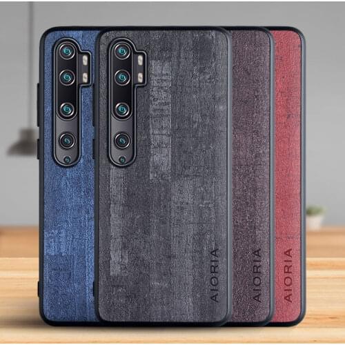 Case for Xiaomi Mi Note 10 Pro Funda Luxury Vintage Bark pattern Leather Phone Cover for xiaomi mi note 10 pro case Coque